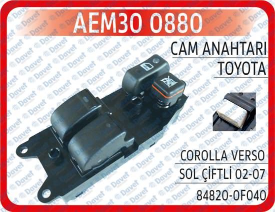 AEM 300880 Cam Anahtari Toyota Corolla Verso Sol Ciftli 02-07